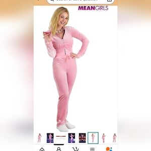 Pink Velour Women's Jumpsuit